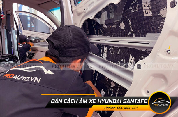 CÁCH ÂM CHỐNG ỒN XE SANTAFE 2021