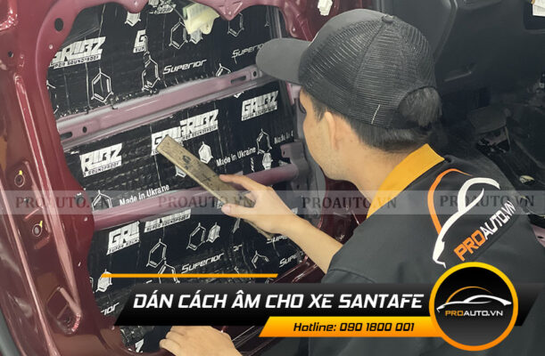 CÁCH ÂM CHỐNG ỒN XE SANTAFE 2021